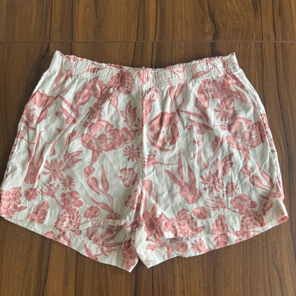Joie Pink Floral Lightweight Cotton Pajama Shorts